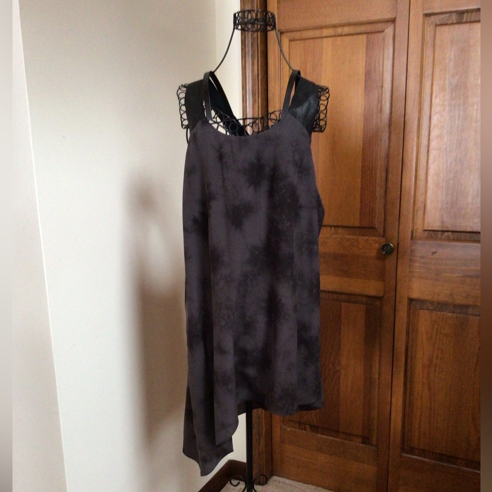 Eileen fisher silk top with leather straps, Medium, New without tags
